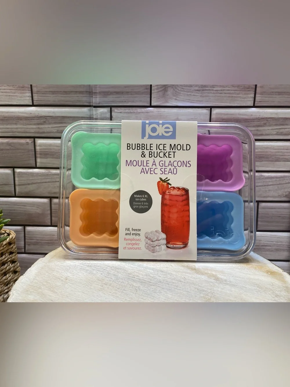 Joie ❤️ (6) XL BUBBLE ICE MOLD & BUCKET BPA FREE NWT